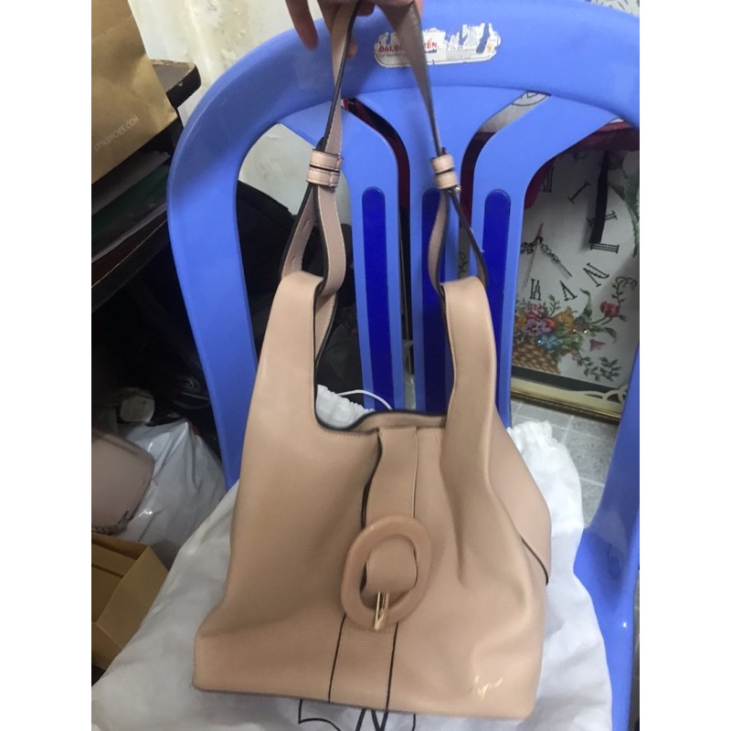 Thanh lý túi xách tay màu hồng da Lynn