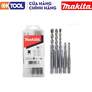 BỘ 05 MŨI KHOAN BÊ TÔNG MAKITA D-17784 CHUÔI GÀI SDS-Plus [Hàng Chính Hãng]
