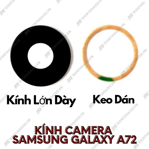 Mặt kính camera samsung a72 có sẵn keo dán