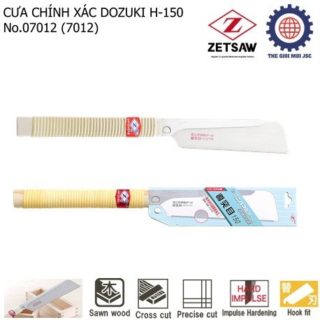 Cưa gỗ chính xác DOZUKI H-150 Nhật Bản(Made in Japan) cho ghép mộng và mỹ nghệ – Zetsaw  7012