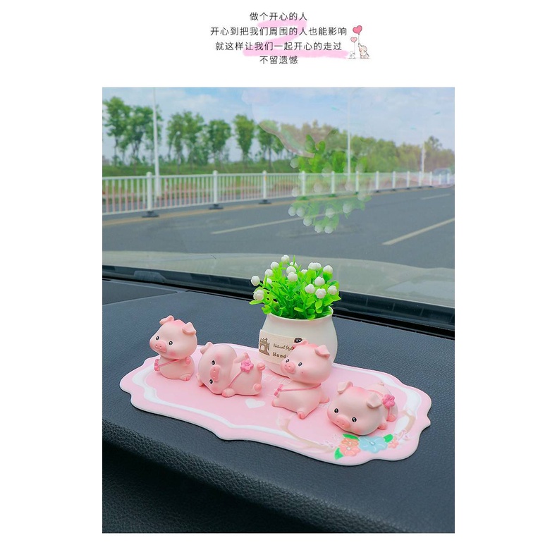 Set Heo Minie Cute Dễ Thương Trang Trí Taplo Ô Tô