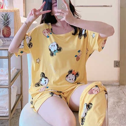 Set Zoo Mặc Nhà Nữ - BaoBao.Clothing [FREESHIP] - Bộ quần short + áo thun nữ cổ tròn chất thun co giãn 4 chiều | BigBuy360 - bigbuy360.vn