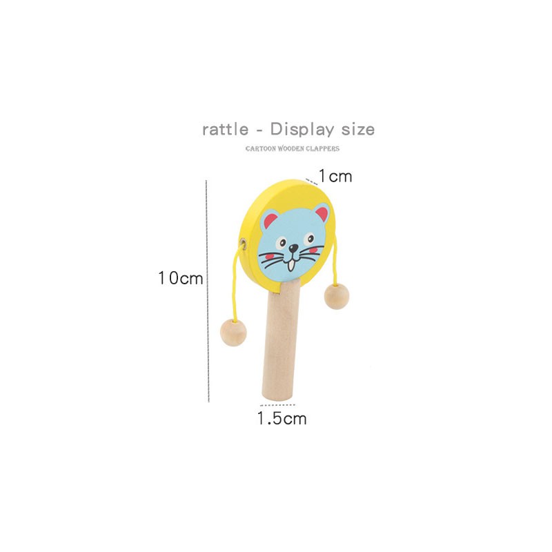 Đồ chơi dạng gỗ trống lúc lắc cao cấp quà tặng cho bé trẻ em