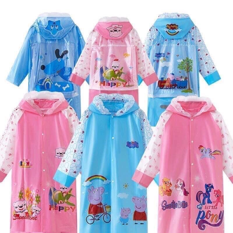 Áo mưa hoạt hình cho bé