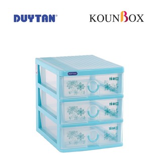 Tủ nhựa Duy Tân A4  nắp bằng - 3 ngăn (26 x 34 x 31 cm)