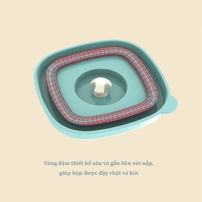 Set 4 hộp trữ đông,bảo quản đồ ăn cho bé cao cấp tiện dụng Goodbabyvn