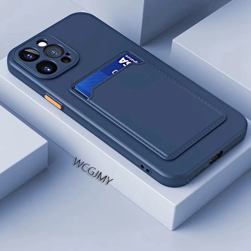 Ốp Điện Thoại TPU Mềm Có Ngăn Đựng Thẻ Cho IPhone 13 12 11 Pro Max XS Max