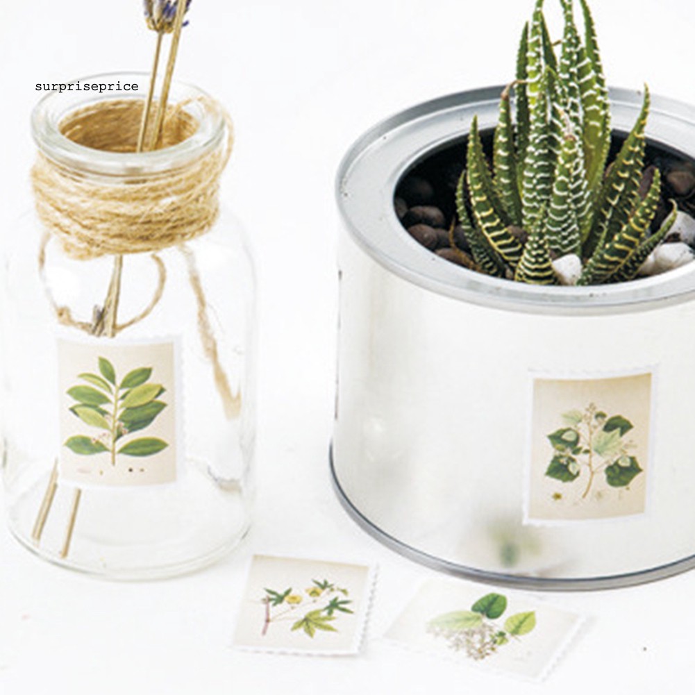 Set 45 sticker hình cây xanh trang trí tập ảnh/nhật ký/sổ tay