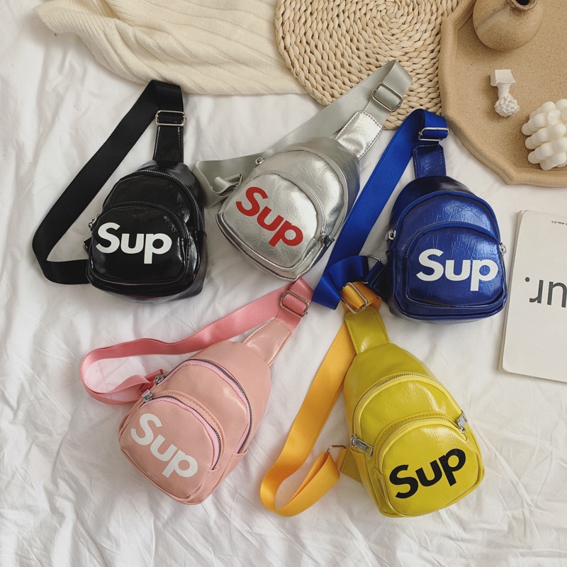 Túi đeo vai cho bé trai bé gái đeo chéo phong cách thời trang da PU cao cấp ( Túi SUP-WX696 )