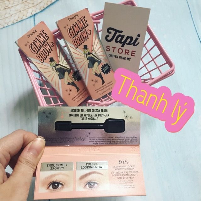 Sample gel kẻ mày Benefit Cosmetics Gimme Brow+ Volumizing Fiber Gel