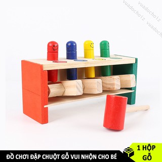 Đồ chơi gỗ đập chuột vui nhộn, Đồ chơi cho bé thông minh