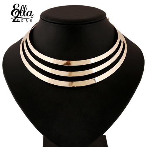 Vòng cổ choker 3 lớp mặt hình bán nguyệt thời trang nữ kiểu dáng độc đáo