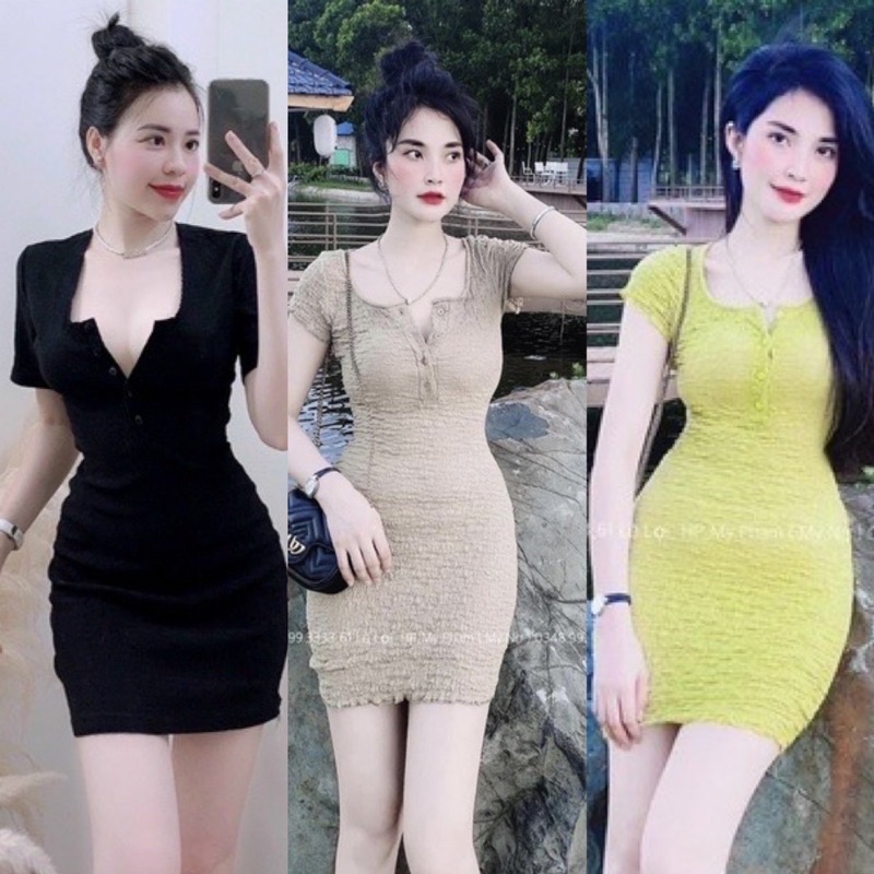 Set Bộ GC Áo Phông Tici Viền + Váy Xếp Ly Chằn GC