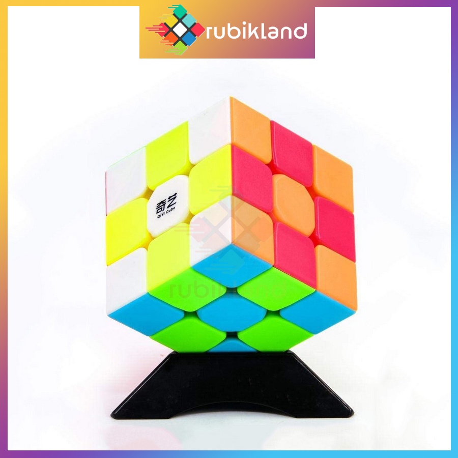 Rubik 3x3 QiYi Warrior S Stickerless Rubic 3 Tầng Không Viền Đồ Chơi Trí Tuệ