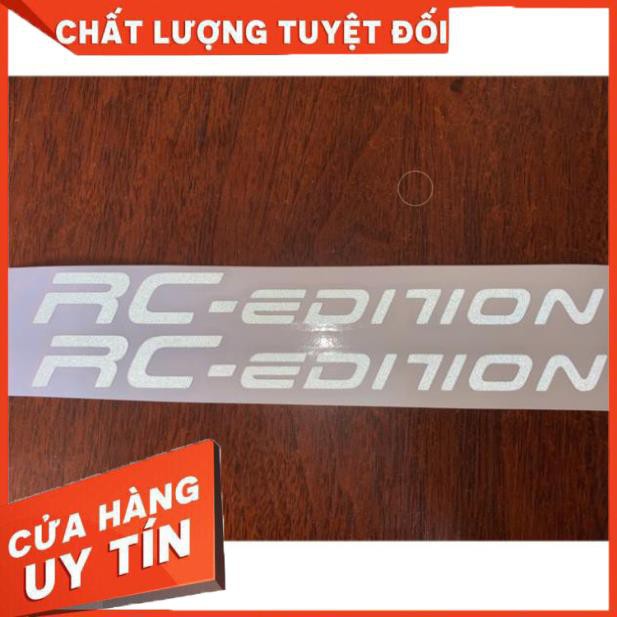 Tem decal dán phuộc phản quang chữ RC-Edition cho nhiều dòng xe, màu sắc đa dạng