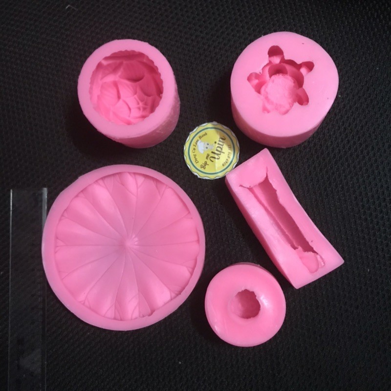 Combo bộ hoa lá đài búp sen ( 5 khuôn silicon rau câu)