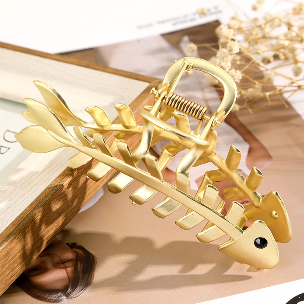 Kẹp Tóc Kim Loại Nhiều Màu Hình Vây Cá Mập Cỡ Lớn Cho Nữ