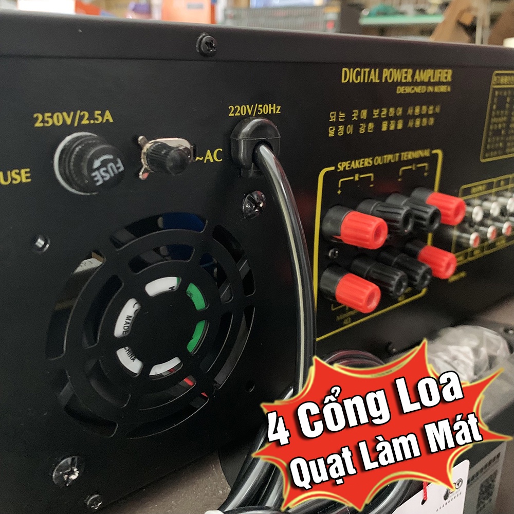 Có EQ chỉnh nhạc- Ampli karaoke 12 sò Lớn Toshiba Japan, Amply Bluetooth Gia Đình Sân Khấu Hội Trường Cali D&Y PRO-3800