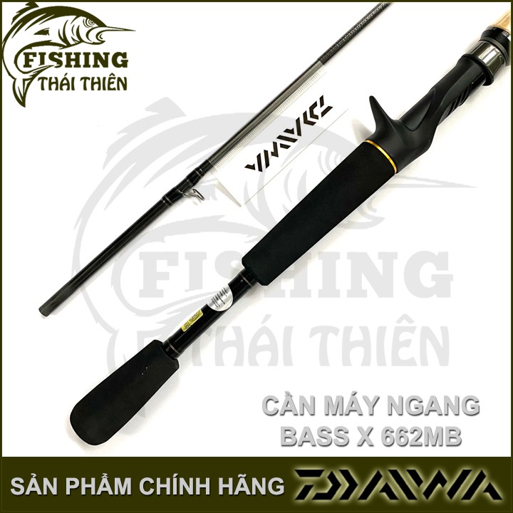 Cần câu cá Daiwa Bass X 662MB, cần lure máy ngang 1m98 khoen pat fuji