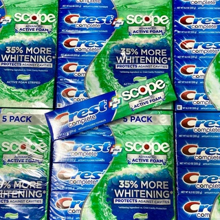 Kem Đánh Răng Crest Complete Extra Whitening Scope USA 184g