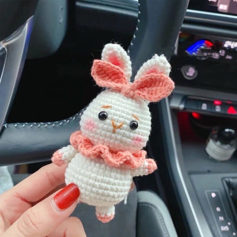 Móc Khoá Gấu/Heo/Cừu/Hổ - Thú Bông Handmade Đan Móc Thủ Công Làm Bằng Tay