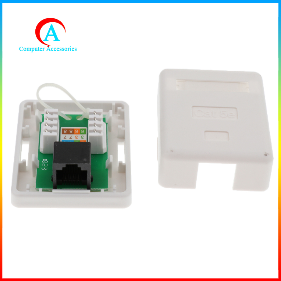 2 Dây Cáp Mạng Rj45 Cat5E 1 Cổng Gắn Tường