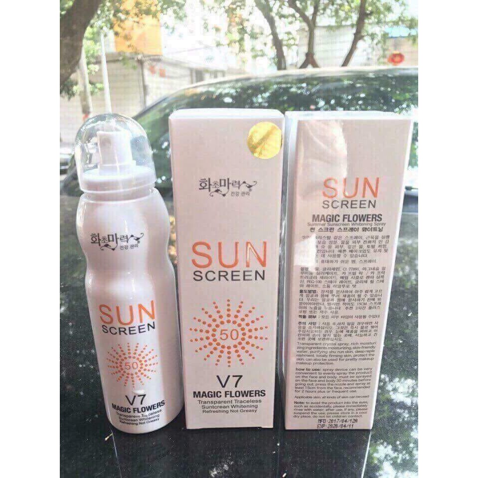 Xịt chống nắng V7 Sun Screen Hàn Quốc