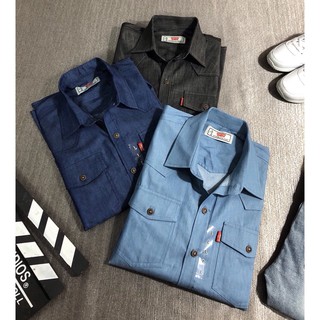 Áo sơ mi DENIM JEANS 2 túi LEV