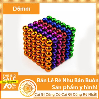 Bộ Bi Nam Châm Màu Sắc Ngẫu Nhiên Loại 5mm