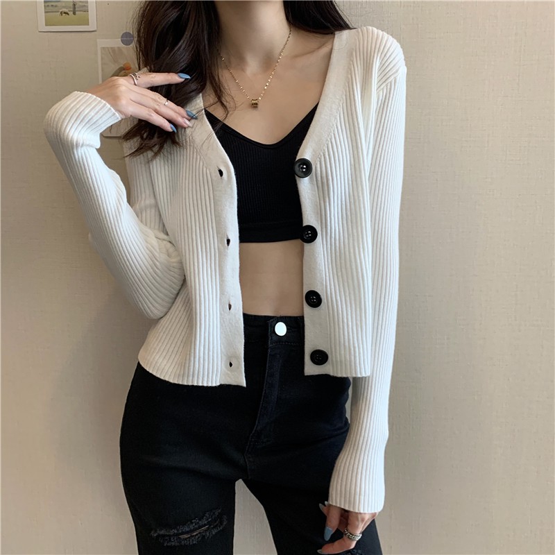 Áo Khoác Cardigan nữ cổ tim cực xinh