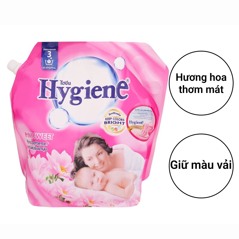 Nước xả cho bé Hygiene Pink Sweet túi 1.8 lít - Thái Lan