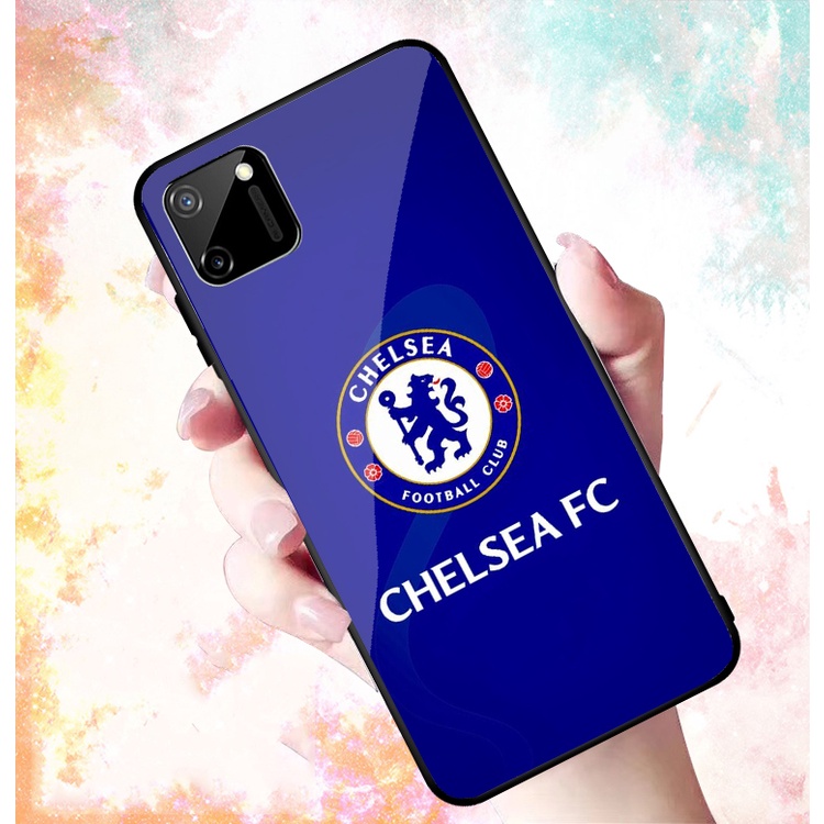 Ốp Lưng REALME C11, C21Y , C11 2021, C20, C25Y mặt kính cường lực cao cấp In hình Câu Lạc Bộ Bóng Đá