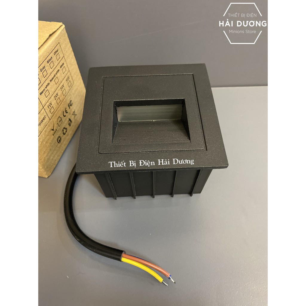 Combo Bộ 3 Đèn Led Âm Tường Chân Cầu Thang , Thân Chân Tường , Chống Nước DA01 - Bảo Hành 12 tháng - Mặt nhôm cao cấp