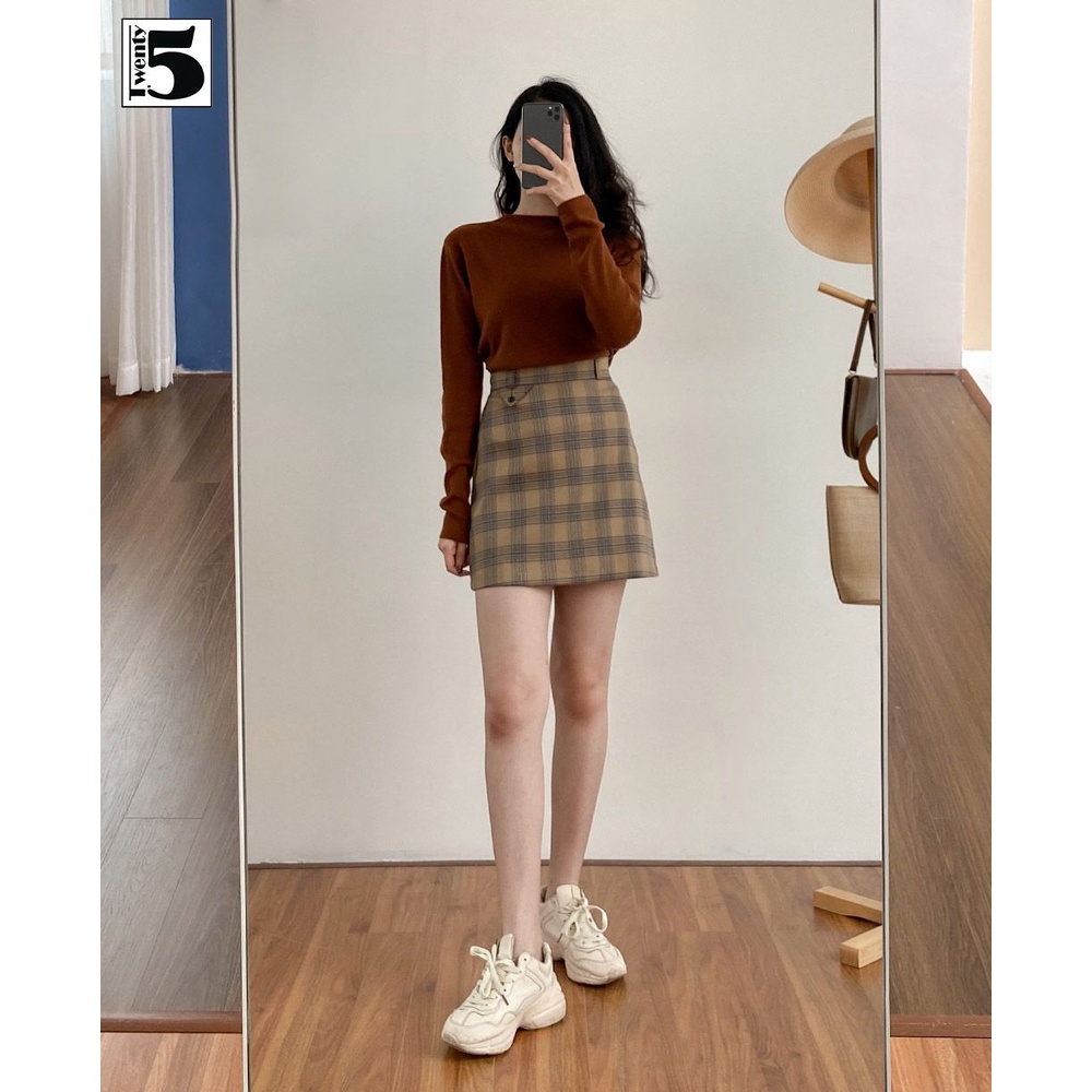 Áo len mỏng nữ trơn chất mịn, dáng suông, cổ lỡ Twentyfive 3884 | BigBuy360 - bigbuy360.vn