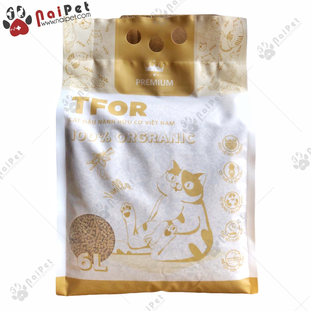 Cát Vệ Sinh Cát Đậu Nành Cho Thú Cưng TFOR Special Túi 6 Lít