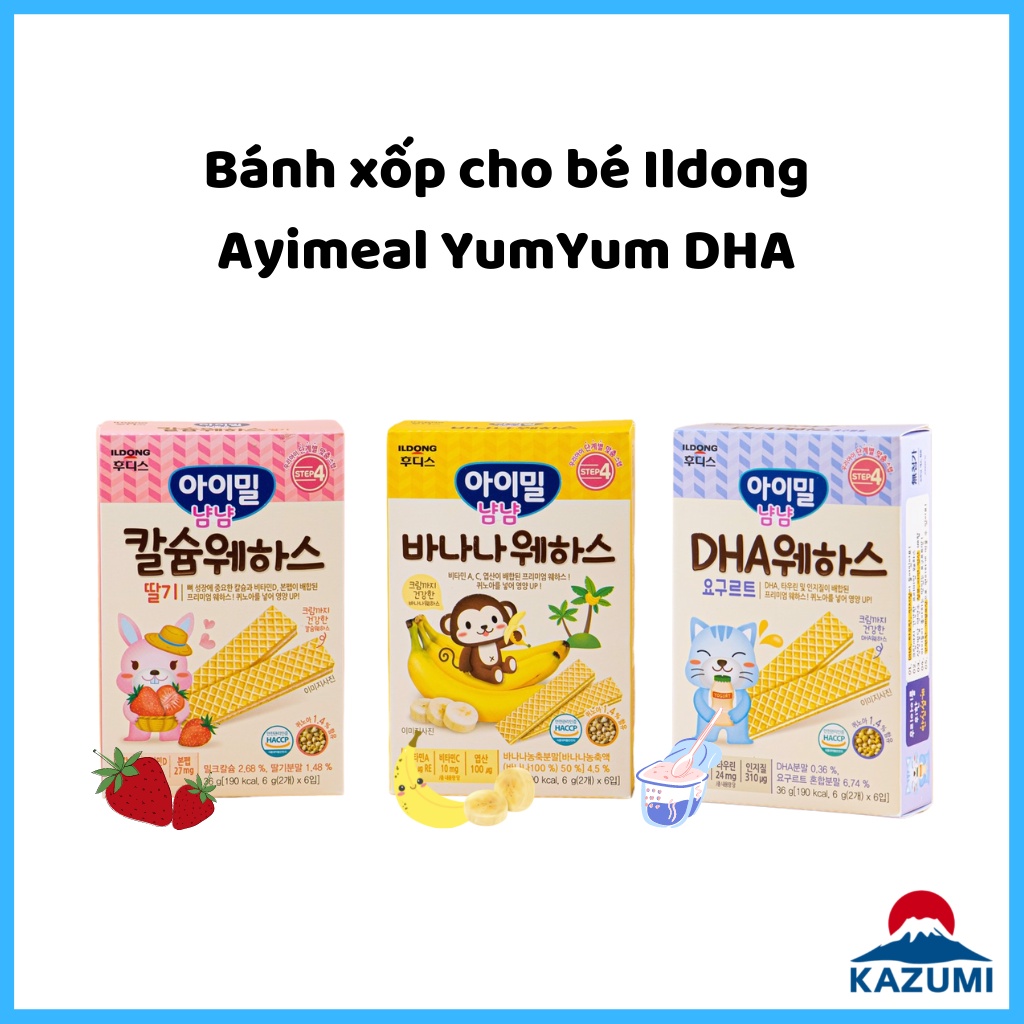 Bánh xốp dinh dưỡng Ayimeal YumYum DHA – ILDONG [HSD T11/2022]