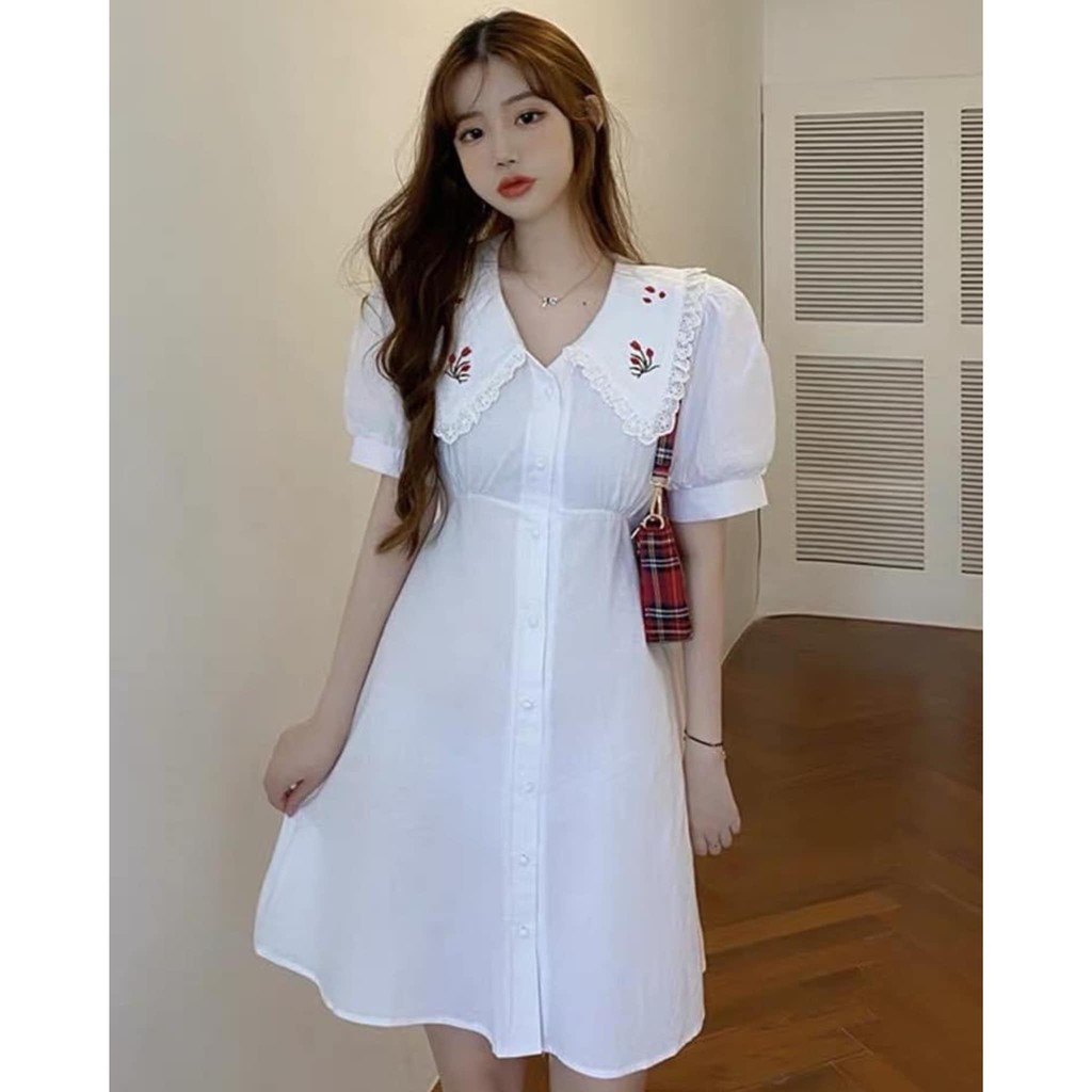 (HÀNG MỚI VỀ-FREESHIP)Đầm A tay bồng thêu cổ ❤️CHIBEST_DH062 | BigBuy360 - bigbuy360.vn