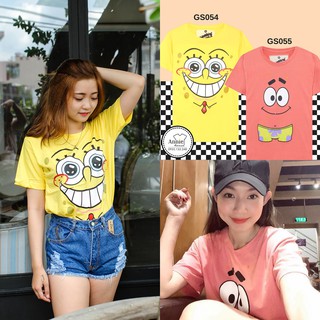 Áo thun hoạt hình Thái Spongebob,Patrick GS054 GS055 | Shopee Việt Nam
