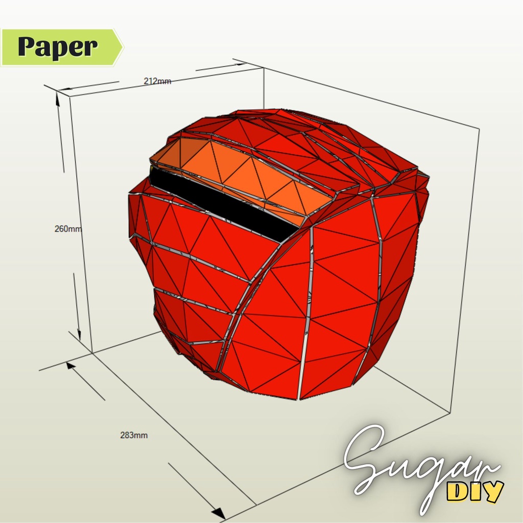 Mũ GAO RED - Mô hình giấy