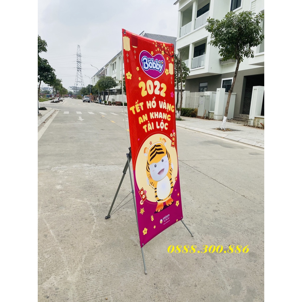 Standee chữ X điều chỉnh được kích thước, Giá treo hình ảnh quảng cáo nhập khẩu chính hãng