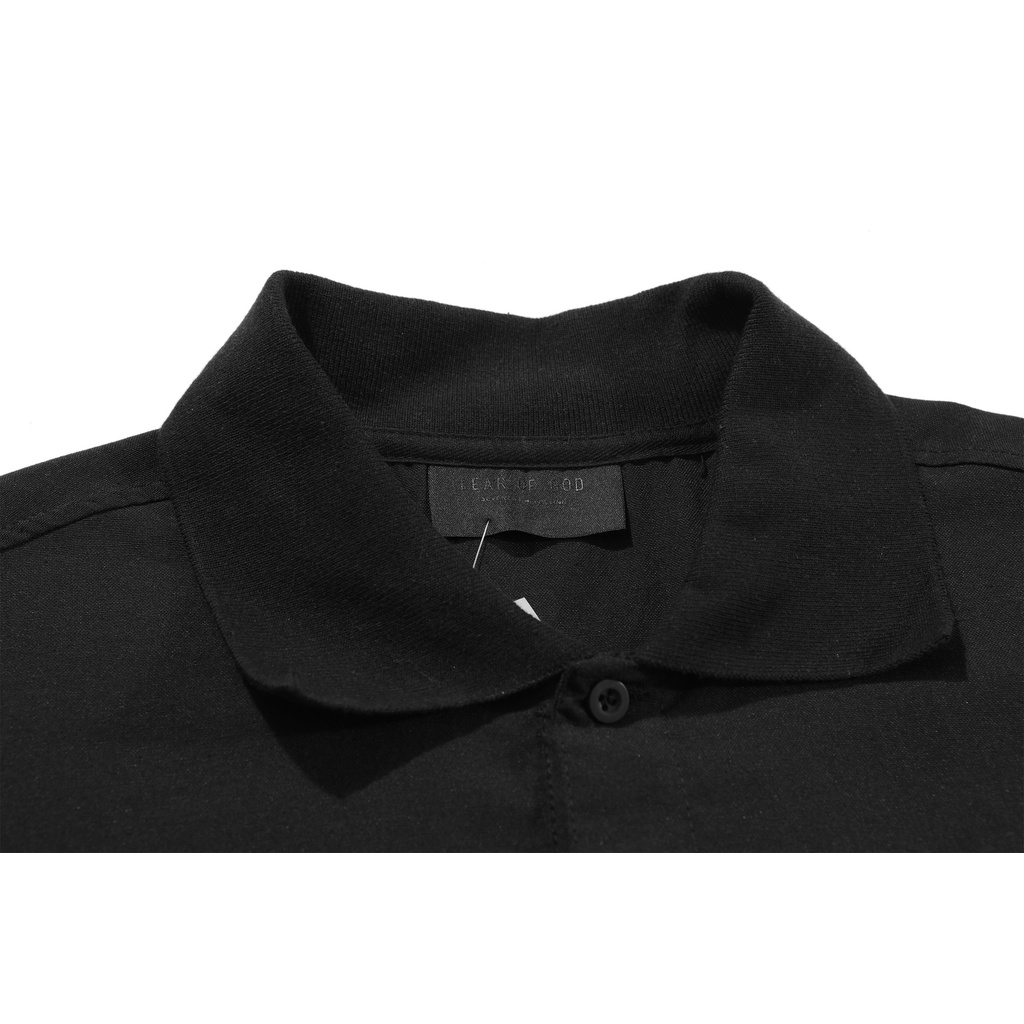 FOG Fear of God Season 7 Main Line Flocking Print High Street Polo Shirt Tide Brand Loose Short Sleeve T-Shirt