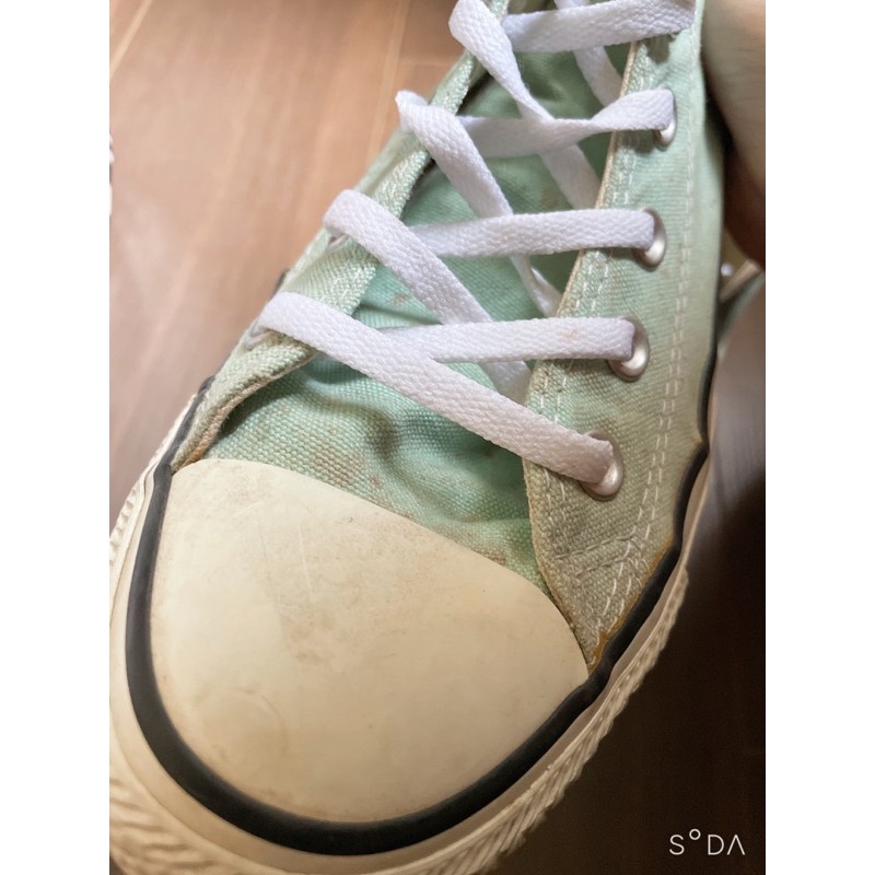 Pass lại giày converse xanh mint cổ cao