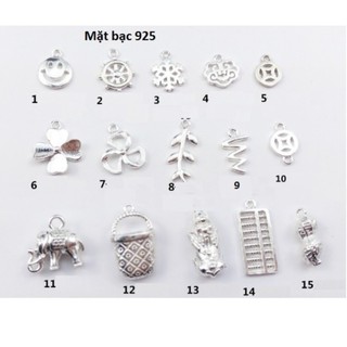 mặt bạc 925 nhỏ nhiều kiểu làm vòng