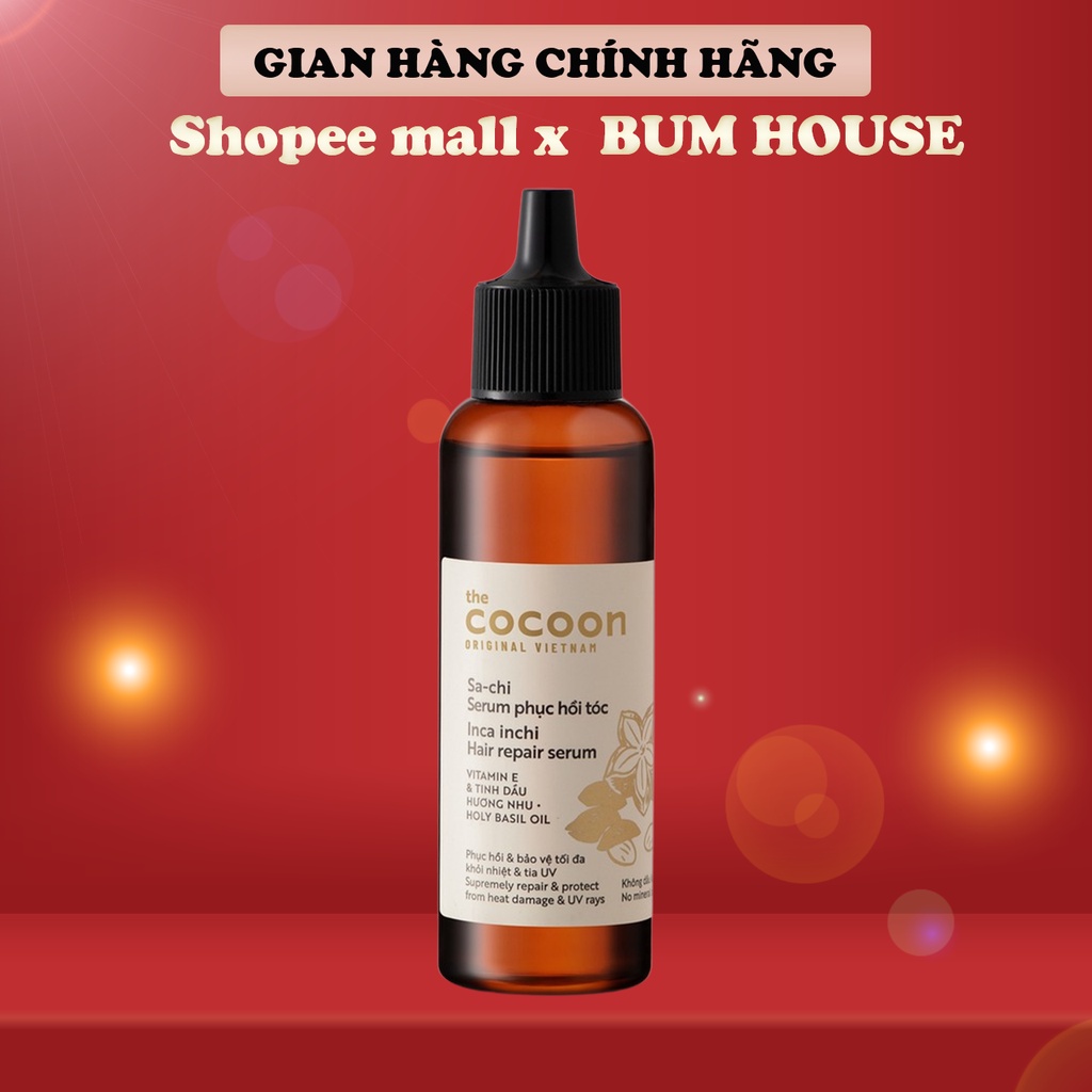 Serum Sa-chi phục hồi tóc Cocoon bảo vệ tối đa khỏi nhiệt và tia UV 70ml