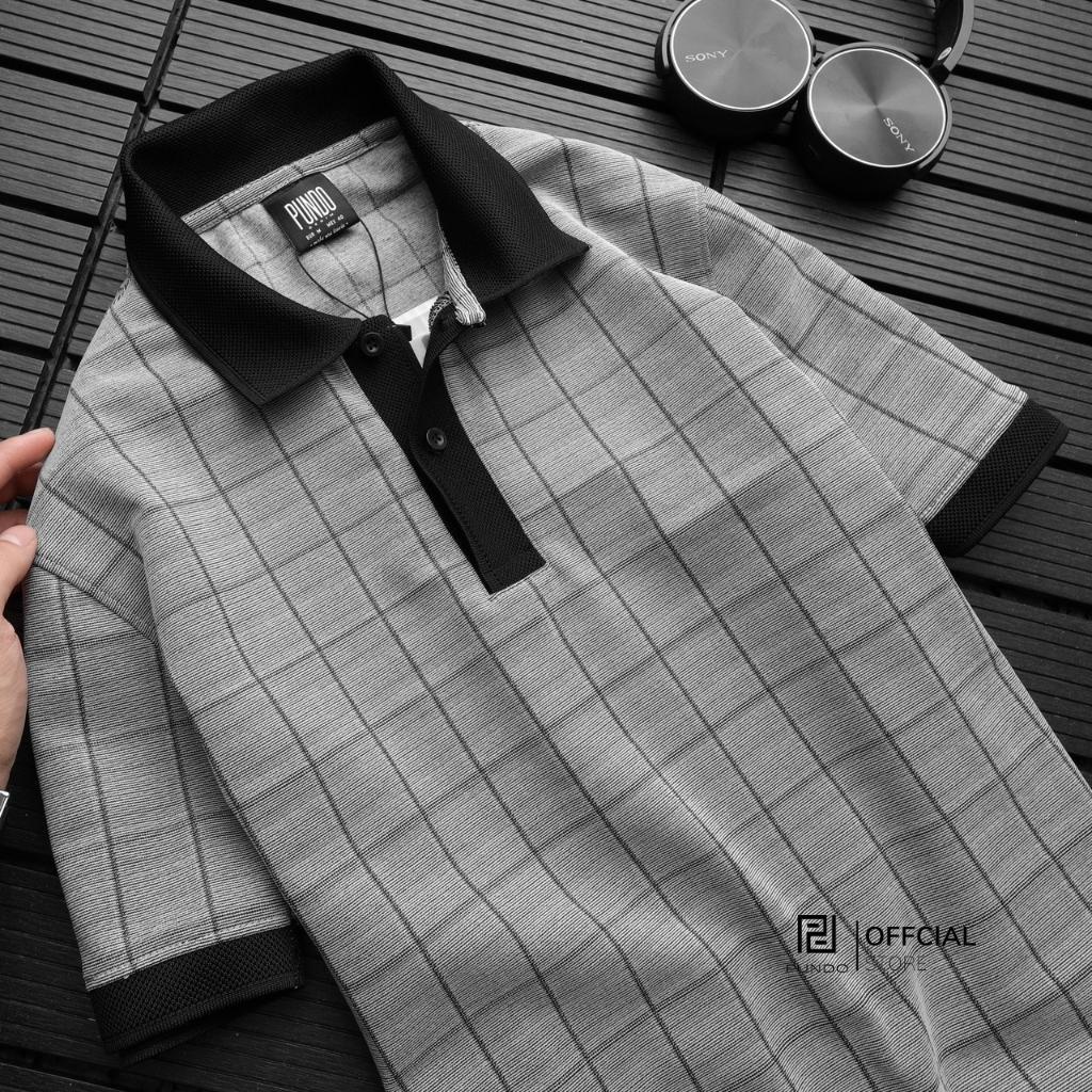 Áo thun polo nam PUNDO có cổ màu trơn chất vải mềm mát APPD45