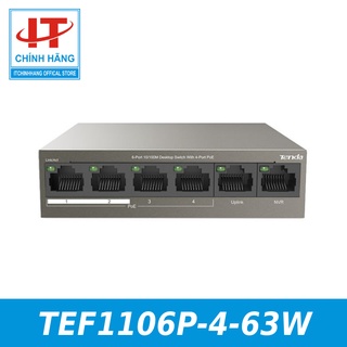 Tef1106p-4-63w switch 6 cổng 10/100mbps với 4 cổng poe
