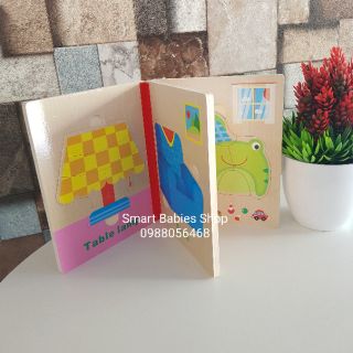 Sách gỗ ghép hình (giao ngẫu nhiên chủ đề)