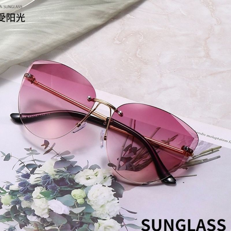 Kính Mát Nữ Thời Trang Cao Cấp Cắt Tỉa Đa Giác Mới Phiên Bản Hàn Quốc Chống Nắng UV400 Thiết Kế Trẻ Trung Năng Động