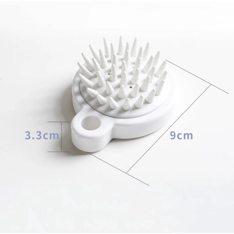 Lược gội đầu silicon muji mềm massage da đầu giảm rụng tóc kích thích mọc tóc matxa mát xa đầu Nhật giá rẻ