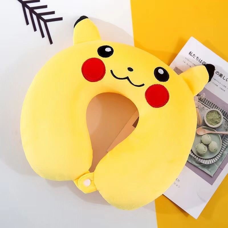 Gối kê cổ chữ U hình thú dễ thương size 30cm cao cấp mềm mịn đàn hồi chống đau mỏi vai gáy